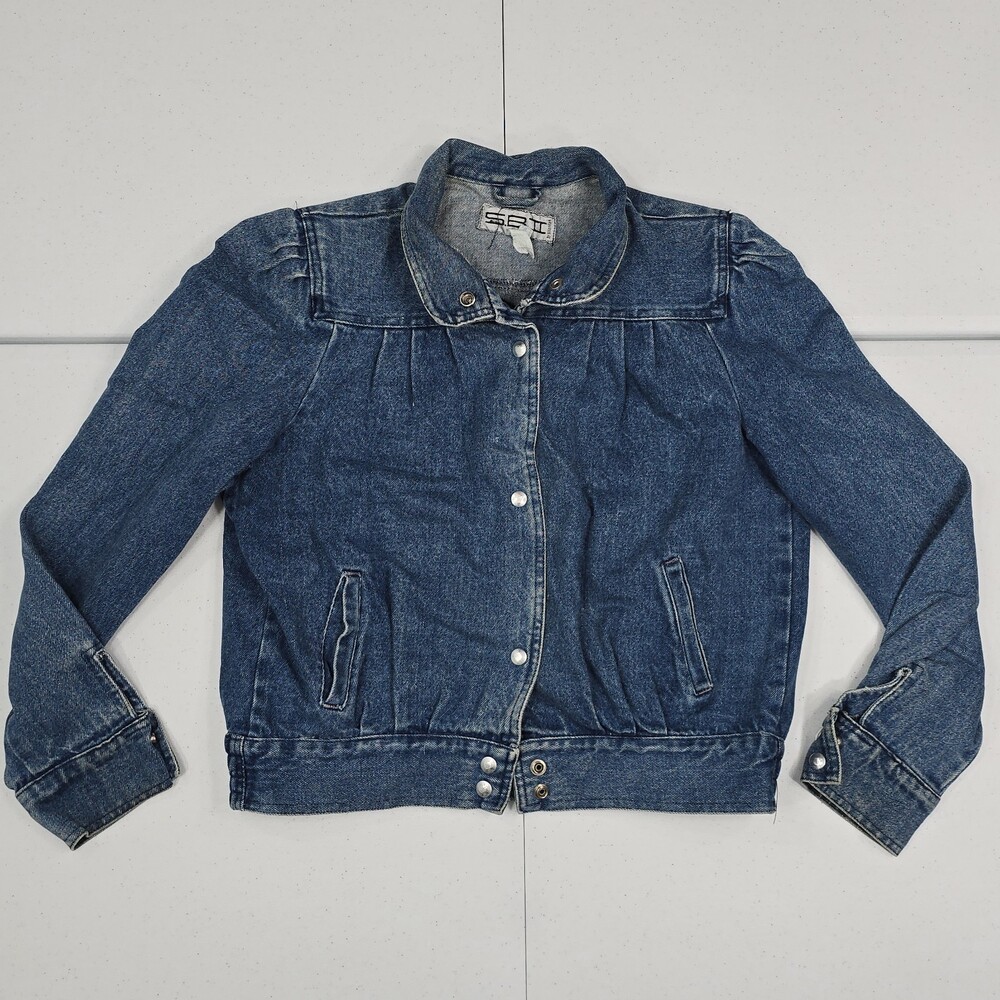 Vintage 80s SBII by Bitterman Women M Denim Jacket Puffed Sleeve Baggy S.B.II